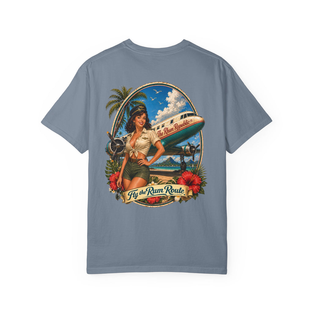 Fly the Rum Route — Vintage Aviator T-Shirt | The Rhum Republic®