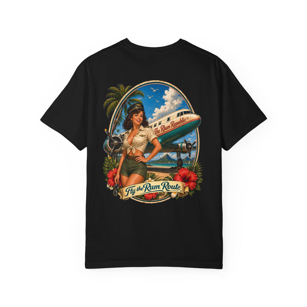 Fly the Rum Route — Vintage Aviator T-Shirt | The Rhum Republic®