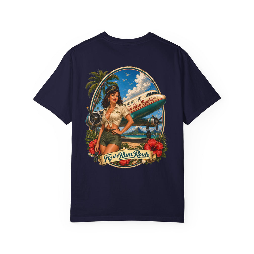 Fly the Rum Route — Vintage Aviator T-Shirt | The Rhum Republic®